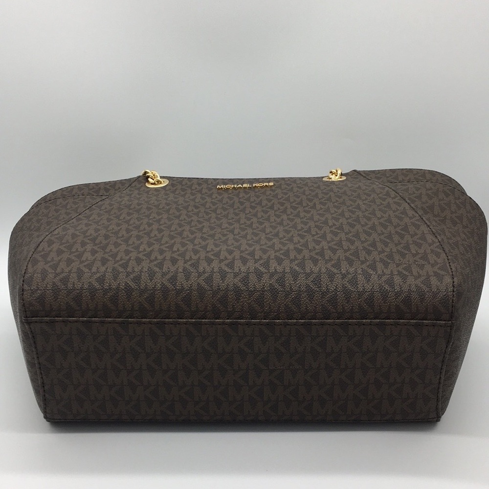 MICHAEL KORS LG CHAIN SHLDR TOTE BROWN NWT - Picture 7 of 16